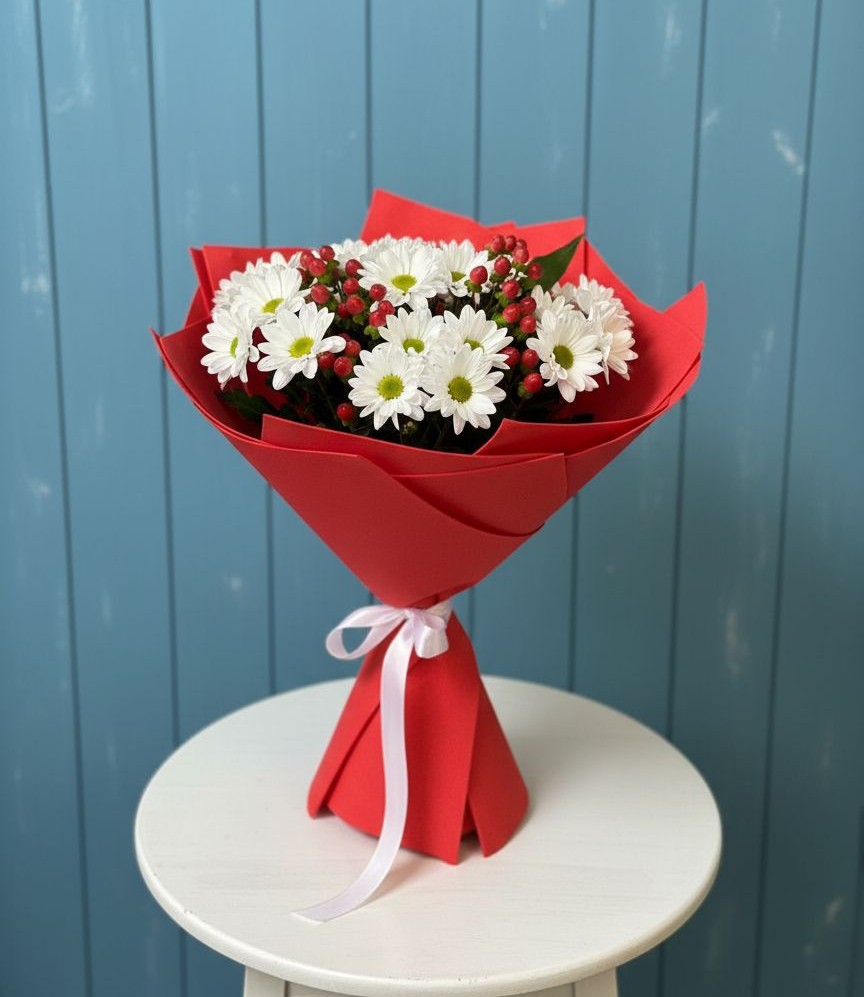 Букет цветов из: Хризантемы в Объячево