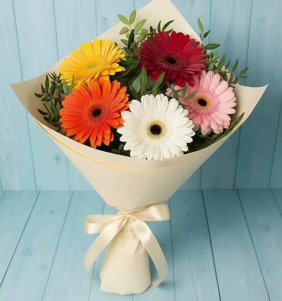 Букет цветов из: Герберы в Объячево