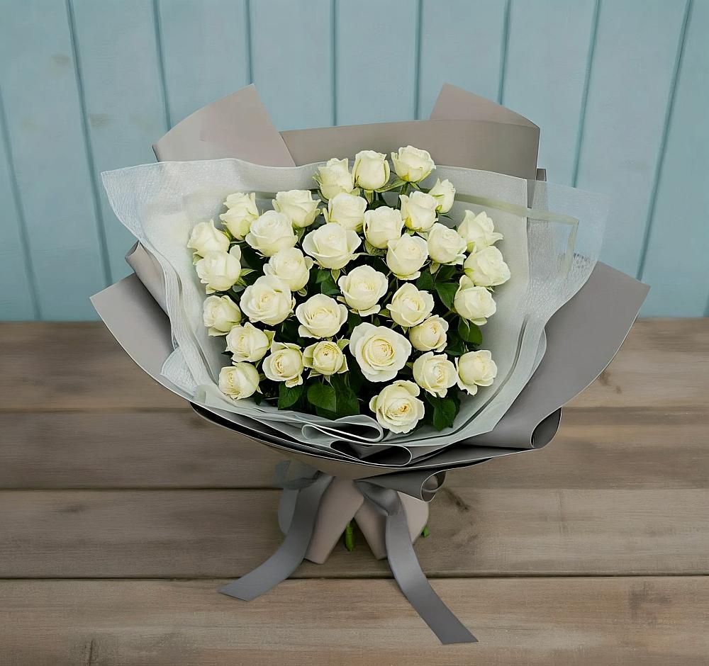 Букет Белоснежная нежность в Объячево