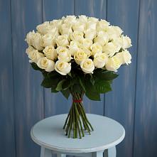 Букет 51 Белая роза Эдлесс Лав в Объячево