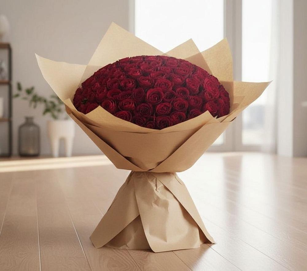 Букет 101 Красная роза в Объячево