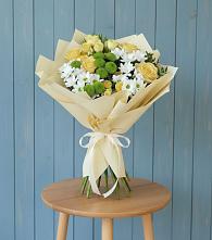 Букет цветов из:  Хризантемы и Розы #REPLACE_PRED# Объячево