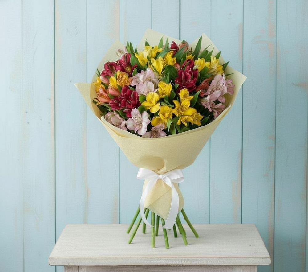 Букет цветов из: Альстромерии в Объячево