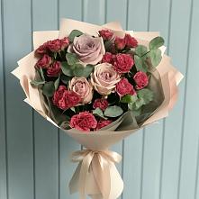 Букет цветов из:  Гвоздики и Розы #REPLACE_PRED# Объячево