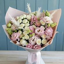 Букет цветов из:  Альстромерии и Розы в Объячево