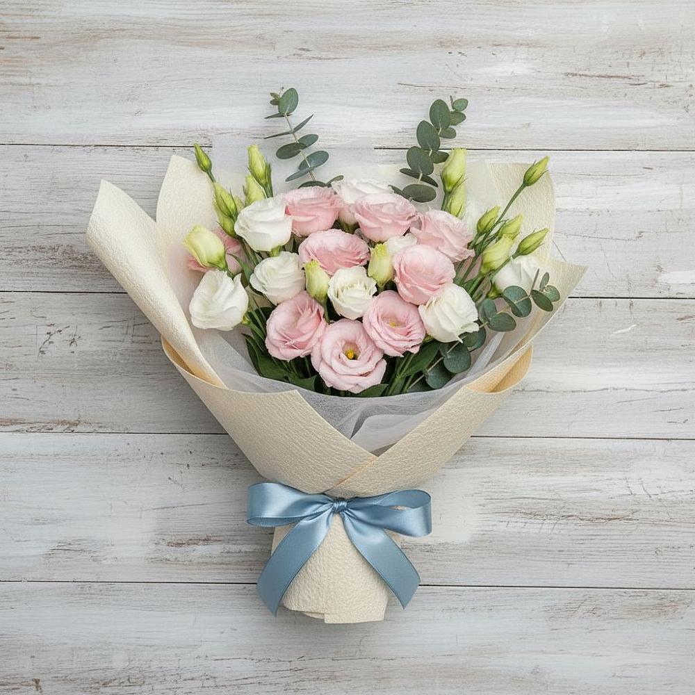 Букет цветов из: Лизиантусы в Объячево